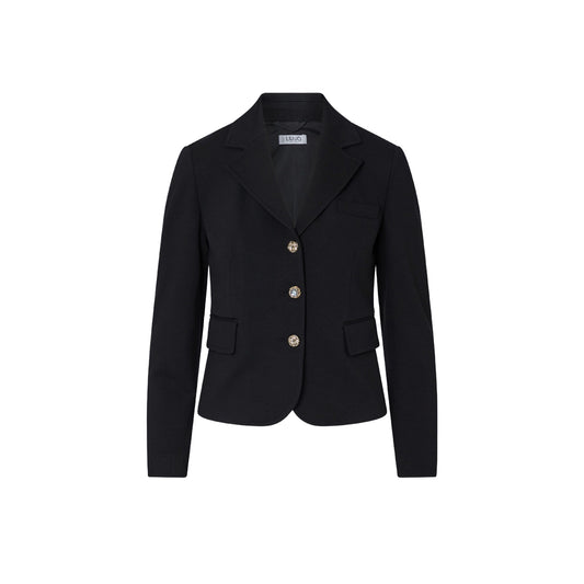 Giacca Slim Donna con bottoni decorativi Nero