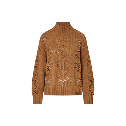 Maglione traforato Donna a collo alto