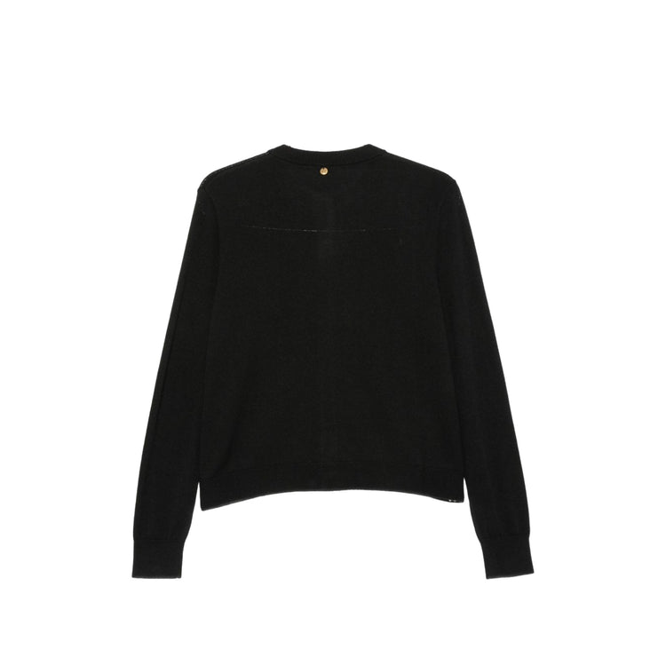 Cardigan Donna con motivo Argyle Nero retro