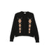 Cardigan Donna con motivo Argyle Nero