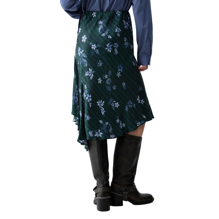 Gonna midi Donna con drappeggio retro