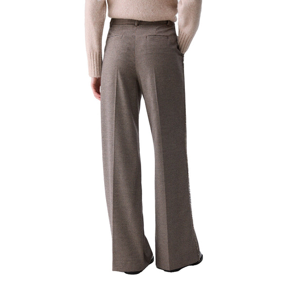 Pantalone Donna in pied de poule, modella retro