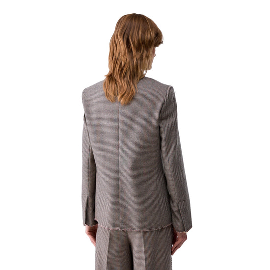 Blazer Donna in pied de poule, modella retro
