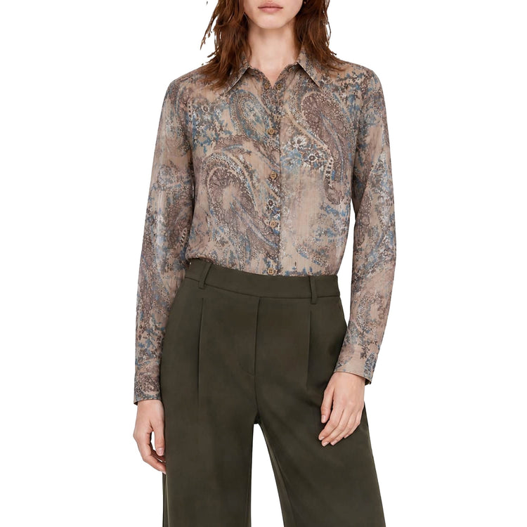 Camicia Donna con stampa all over modella