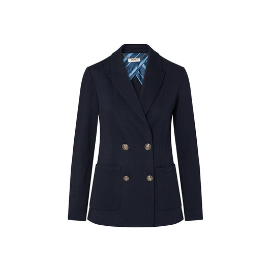 Giacca Donna doppiopetto con bottoni decorativi Blu