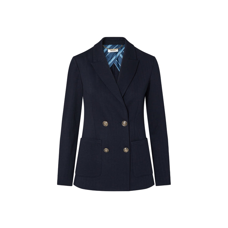 Giacca Donna doppiopetto con bottoni decorativi Blu