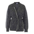 Cardigan Donna effetto mélange grigio