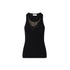 Top nero Donna con strass sullo scollo