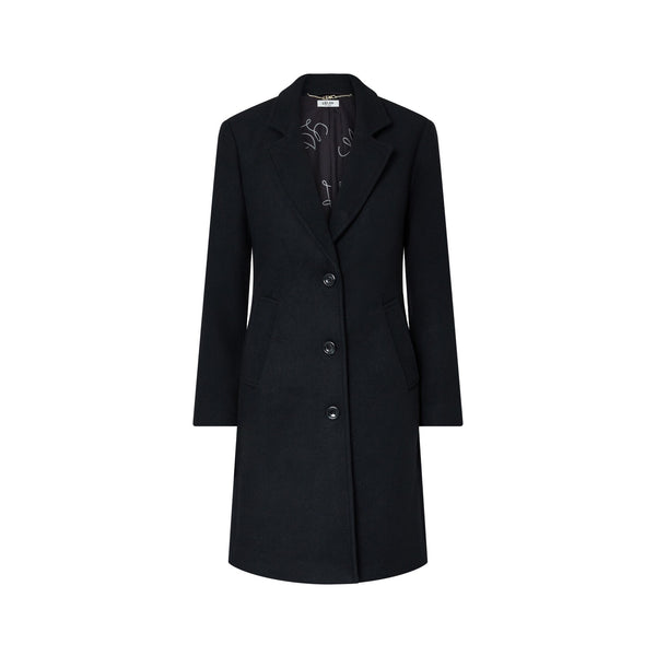 Cappotto midi Donna con bottoni Nero
