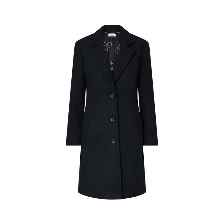 Cappotto midi Donna con bottoni Nero