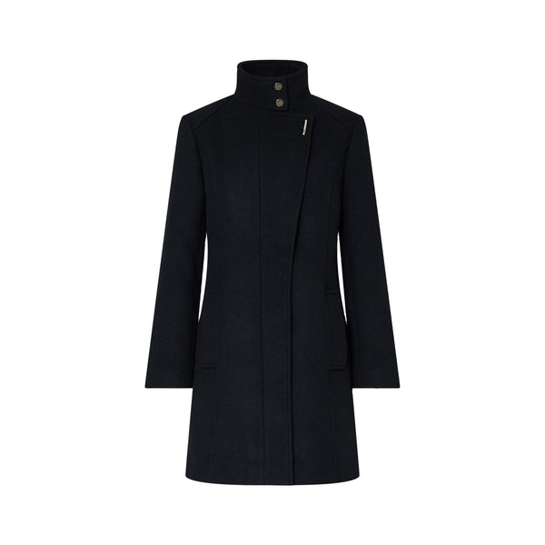 Cappotto midi Donna in panno nero