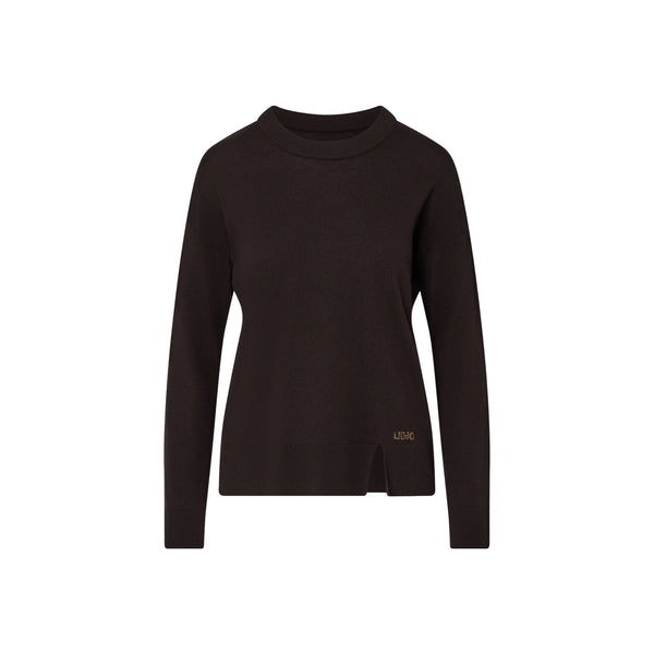 Maglia girocollo Donna Marrone