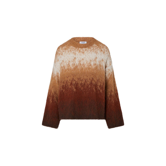 Maglia Donna in lana spazzolata marrone