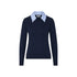 Maglia Donna con colletto in popeline con strass