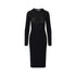 Abito longuette Donna in maglia nera