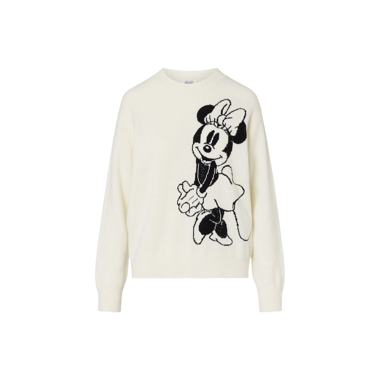 Maglia Donna in lana bianca Mrs Mouse