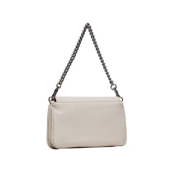 Retro Borsa a spalla Donna in tessuto spalmato Beige