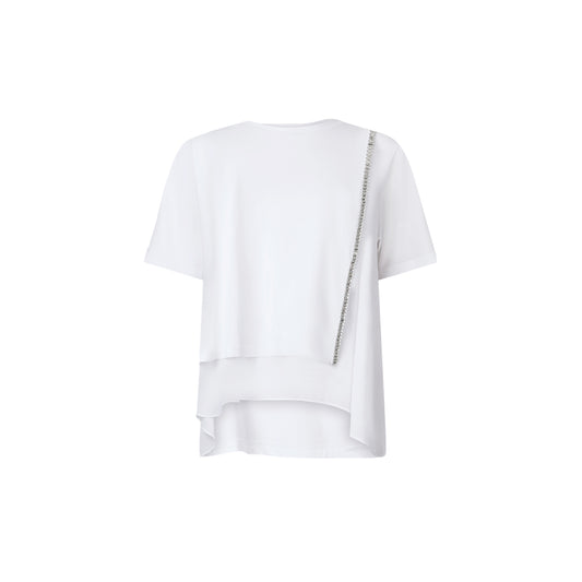 T-shirt Donna dal taglio asimmetrico Bianco
