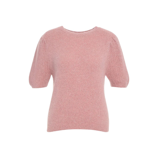 Maglione Donna con maniche corte a palloncino Rosa