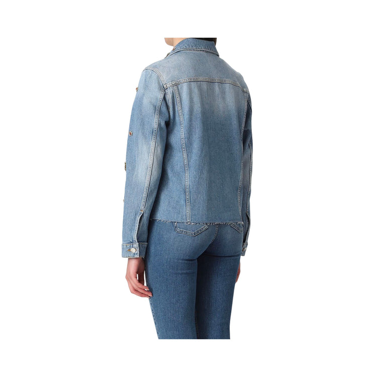 Giacca Donna Jeans con clip all-over