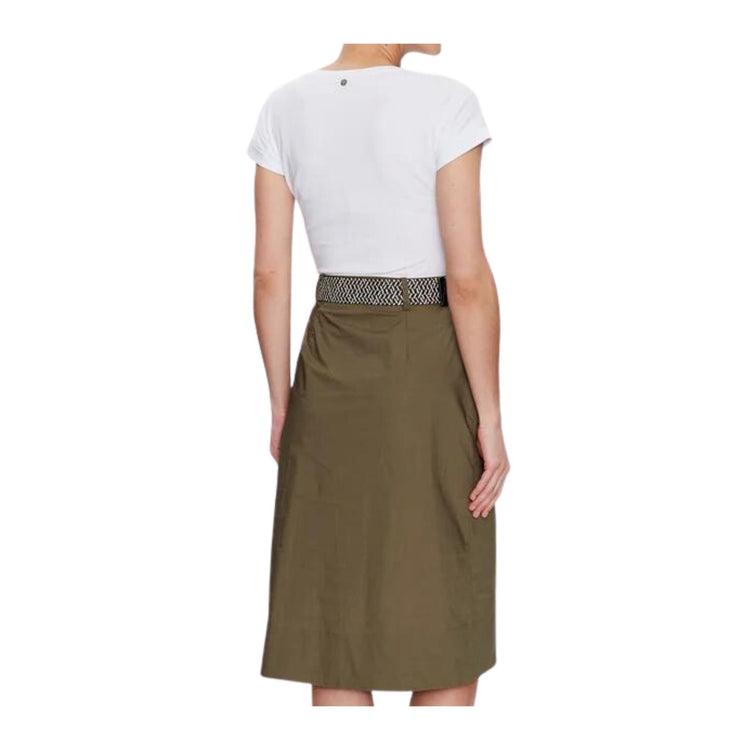 Women's dress with long buttoned skirt