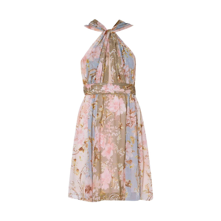 Abito Donna con nodo e stampa floreale