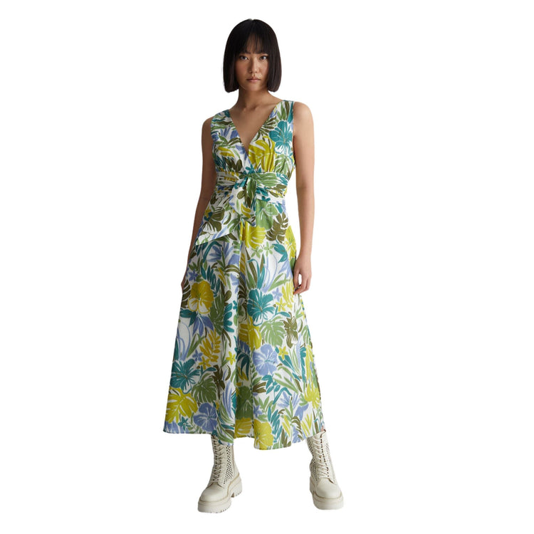 Robe longue femme à motif fleuri