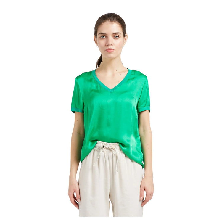 Women's blouse with V-neck