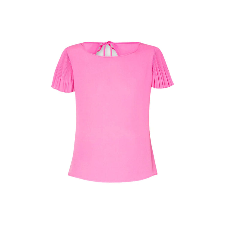 Blouse femme couleur unie avec hublot au dos