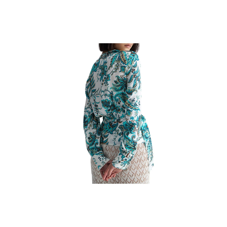 Blusa Donna incrociata a fantasia