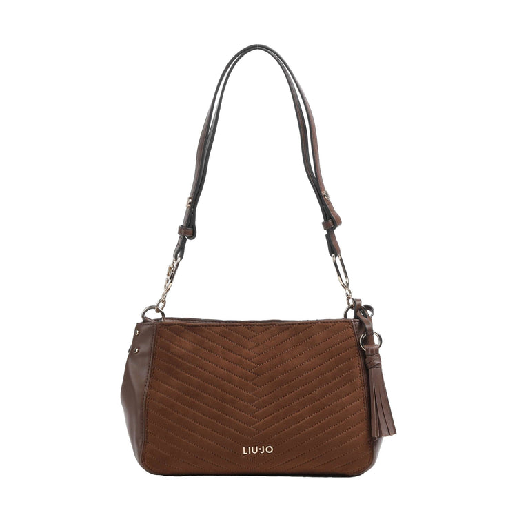 Borsa a spalla Donna con nappina Marrone chiaro
