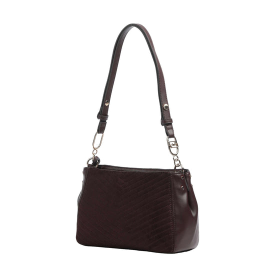 Borsa a spalla Donna con nappina Bordeaux  retro
