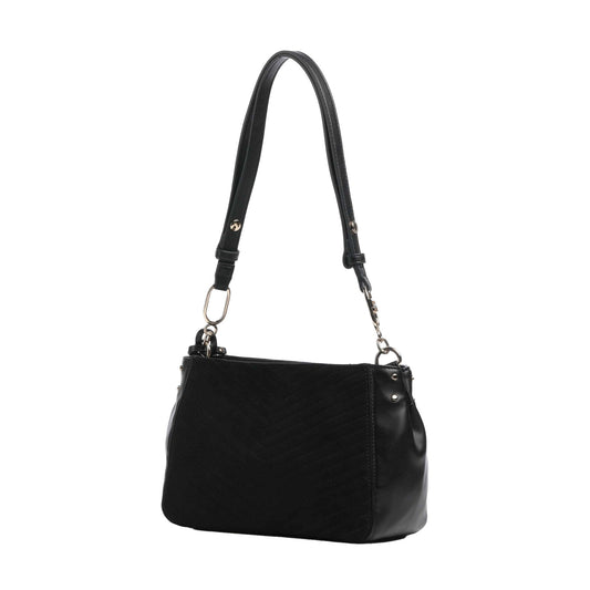 Borsa a spalla Donna con nappina Nero retro
