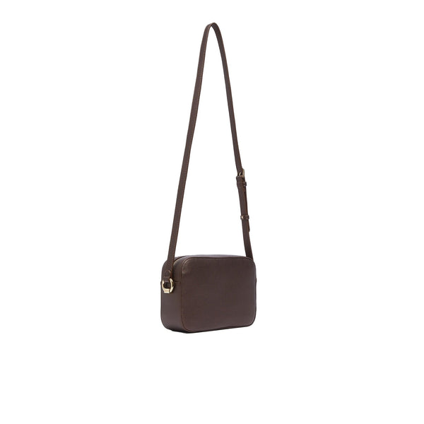 Borsa a tracolla media da Donna marrone scuro retro