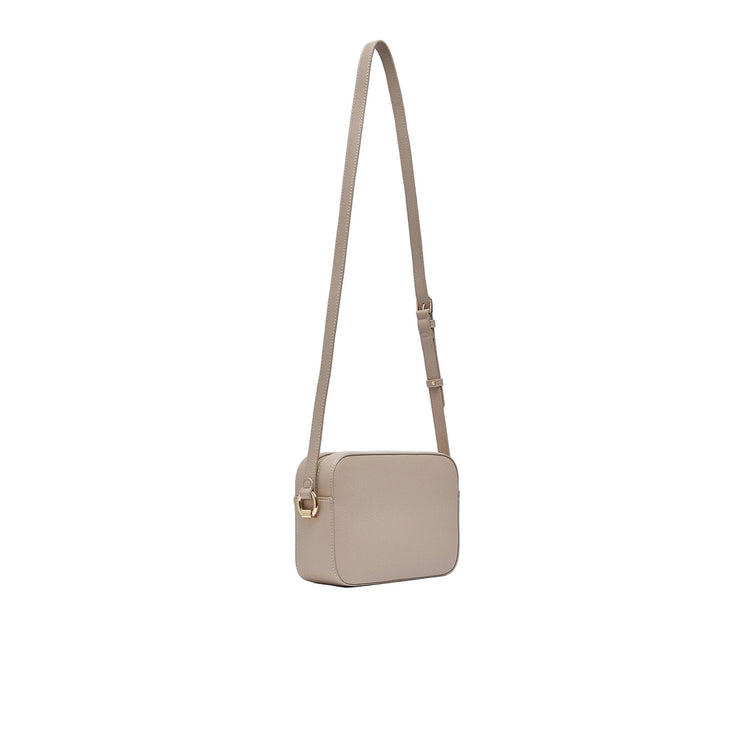Borsa a tracolla media da Donna Beige retro