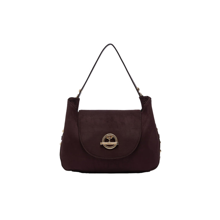 Borsa Donna media con borchie Bordeaux