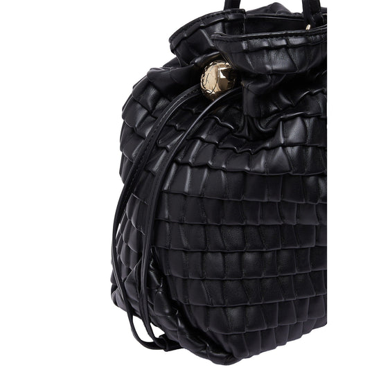 Borsa Donna Riccy goffrata Nero dettaglio