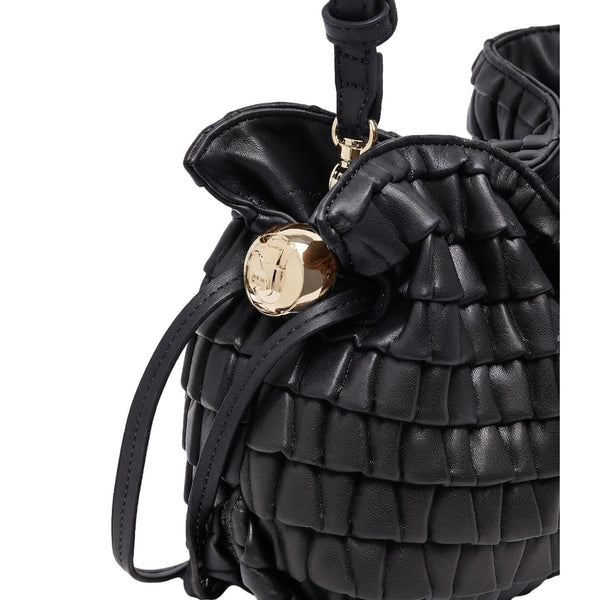 Borsa Donna Riccy goffrata piccola nero dettaglio