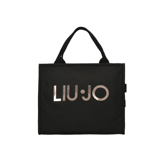 Borsa in nylon con logo frontale