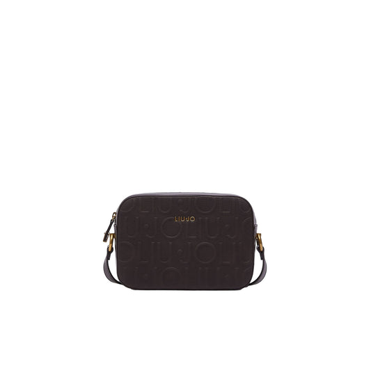 Borsa Donna stampa logo debossed marrone scuro