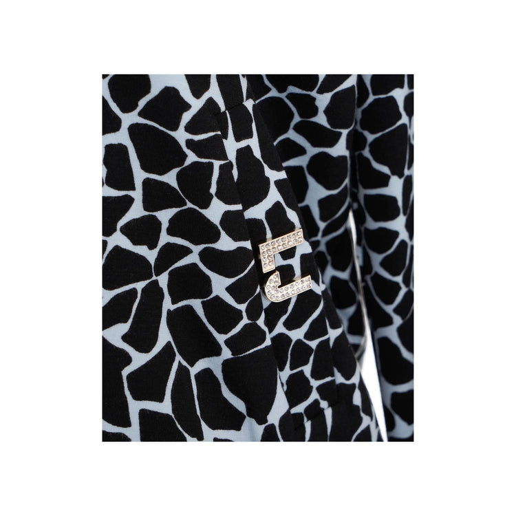 Felpa Donna con stampa animalier e zip