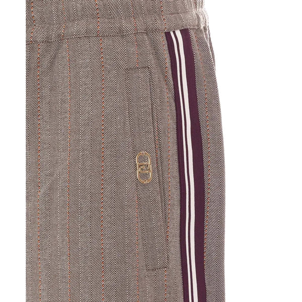 Pantalone Donna a righe con coulisse dettaglio