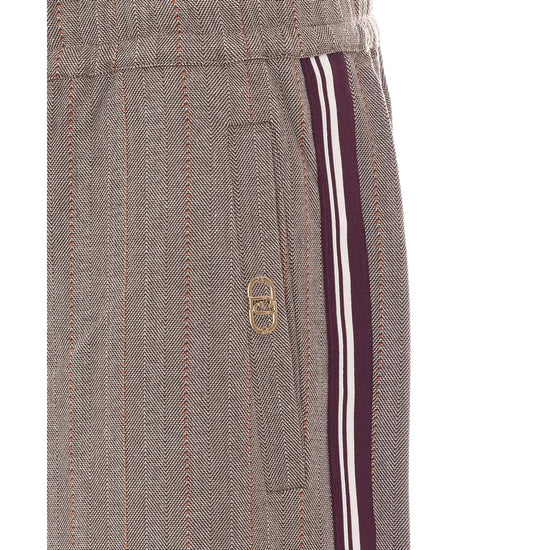 Pantalone Donna a righe con coulisse dettaglio