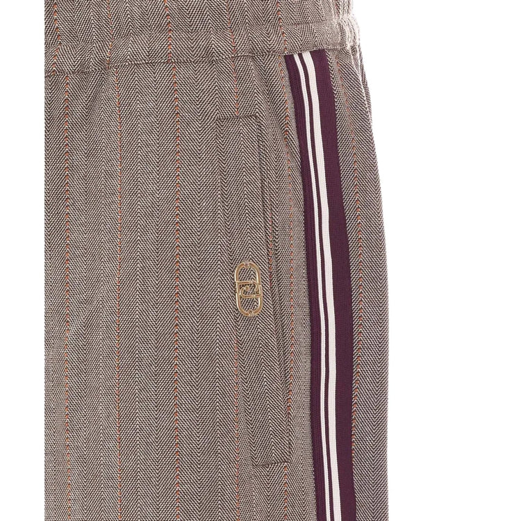Pantalone Donna a righe con coulisse dettaglio