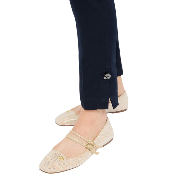 Pantalone Donna Chino Slim fit Blu navy dettaglio al fondo