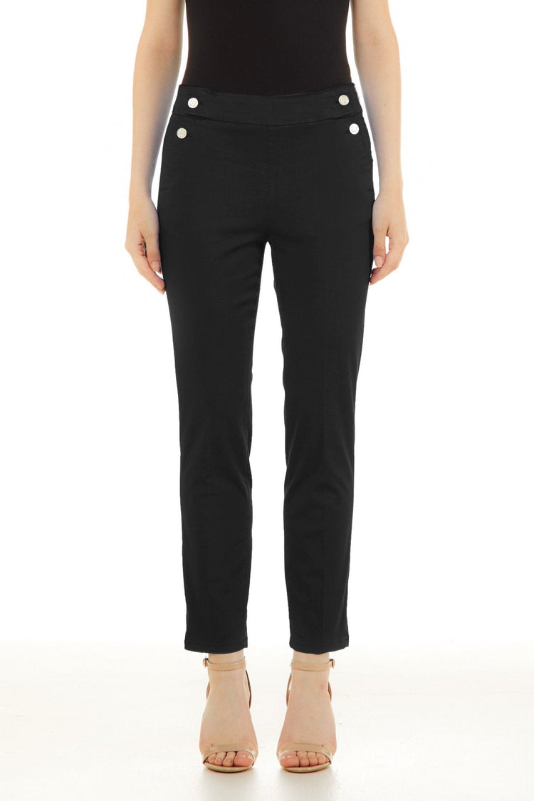 Pantalone Donna con bottoni ai fianchi