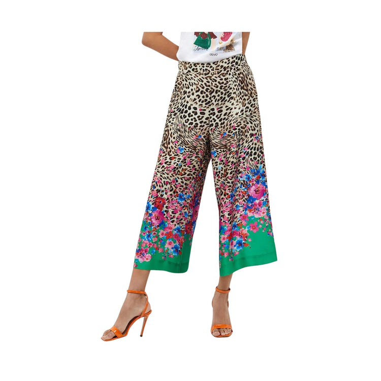 Pantalone Donna in raso a vita alta