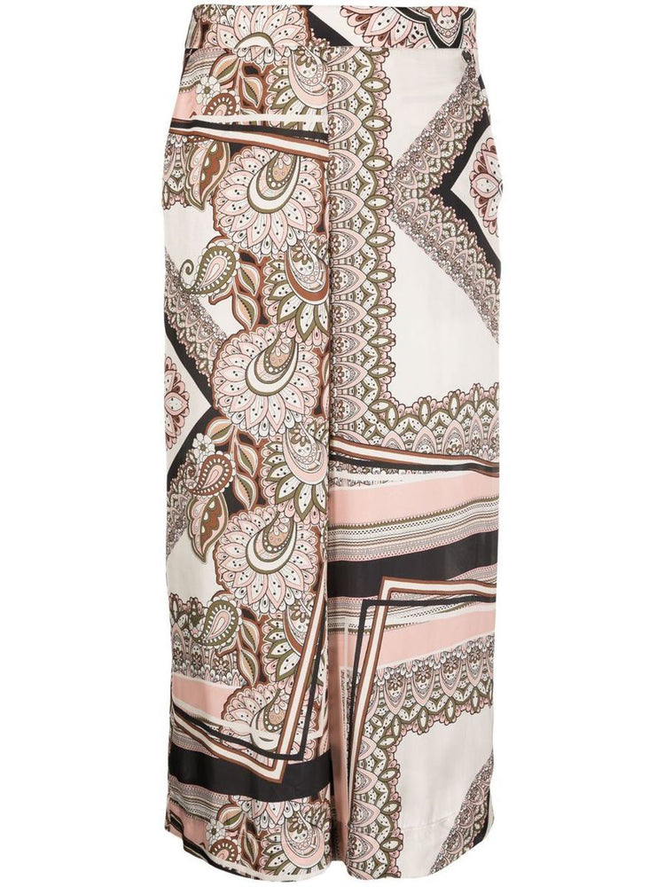 Pantalone Donna in raso a vita alta