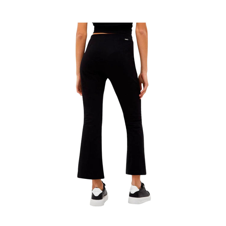 Pantalone Donna trombetta cropped in cotone vita alta