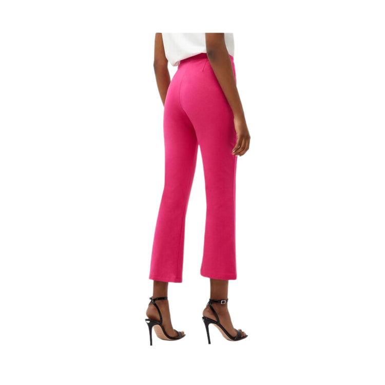 Pantalone Donna trombetta cropped in cotone vita alta
